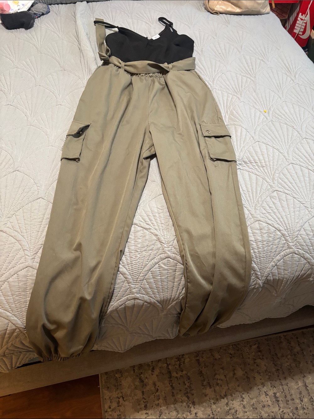 Rue21 Olive Green Cargo Jogger Pants with Flap Pockets